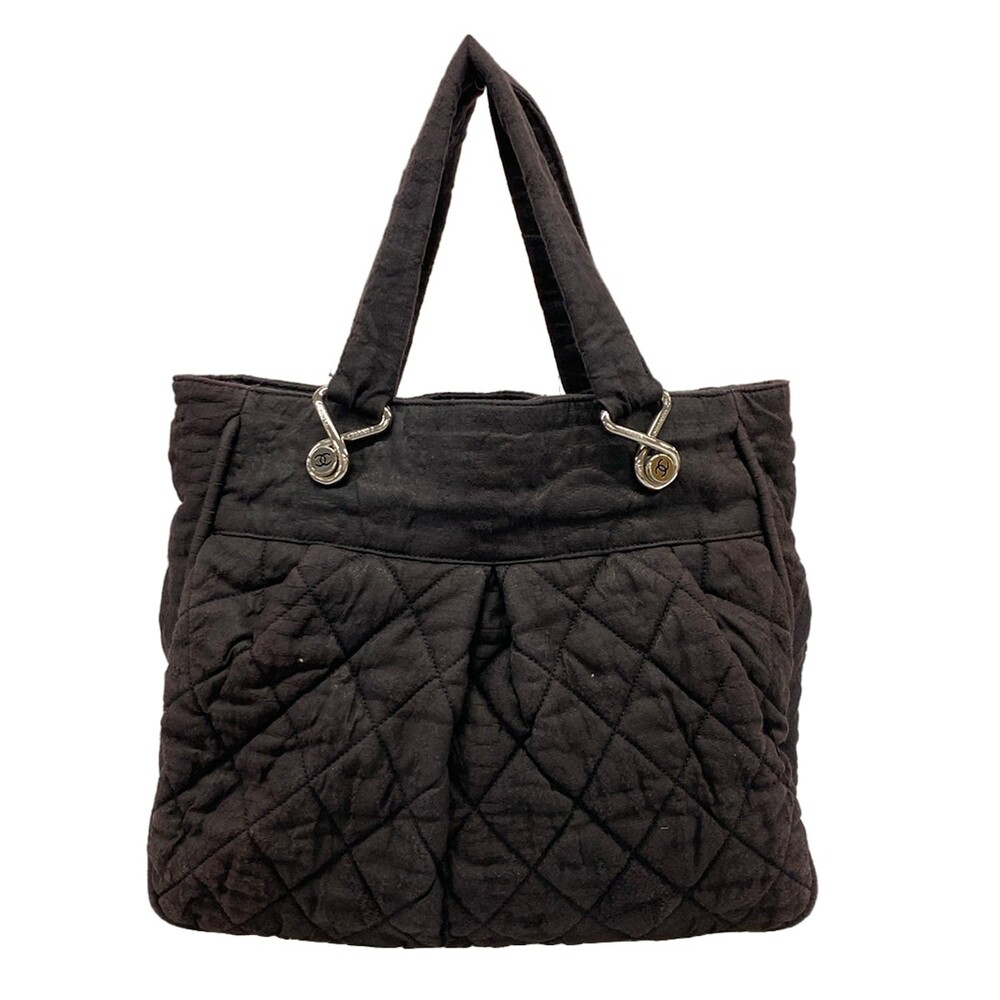 Chanel Black Cotton Tote Bag #363343C10B